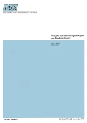 Marti / Sigrist |  Versuche zum Verformungsvermögen von Stahlbetonträgern | Buch |  Sack Fachmedien