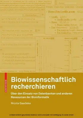 Gaedeke | Biowissenschaftlich recherchieren | E-Book | www.sack.de