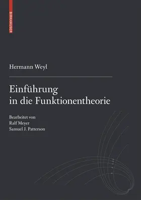 Weyl |  Einführung in die Funktionentheorie | Buch |  Sack Fachmedien