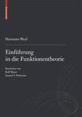 Weyl |  Einführung in die Funktionentheorie | eBook | Sack Fachmedien