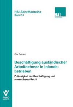 Deinert | Beschäftigung ausländischer Arbeitnehmer in Inlandsbetrieben | Buch | 978-3-7663-6468-5 | sack.de