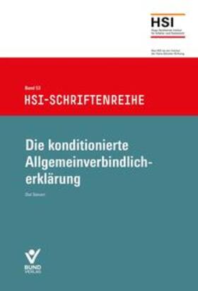 Die konditionierte Allgemeinverbindlicherklärung | Buch | 978-3-7663-7399-1 | sack.de