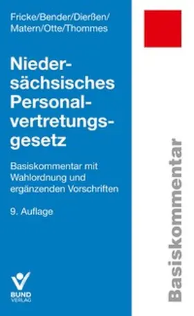 Fricke / Bender / Dierßen | Niedersächsisches Personalvertretungsgesetz | Buch | 978-3-7663-7510-0 | sack.de