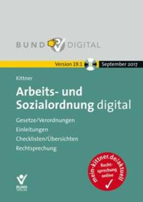 Kittner / Deinert | Arbeits- und Sozialordnung digital Version 19.1 | Sonstiges | 978-3-7663-8414-0 | sack.de