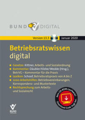 Däubler / Kittner / Klebe | Betriebsratswissen digital Ver. 13.3, DVD-ROM | Sonstiges | 978-3-7663-8450-8 | sack.de