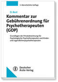 Best |  Kommentar zur Gebührenordnung für Psychotherapeuten | Buch |  Sack Fachmedien