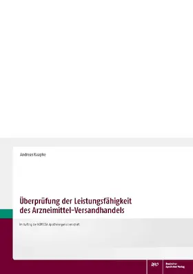 Kaapke |  Überprüfung der Leistungsfähigkeit des Arzneimittel-Versandhandels | Buch |  Sack Fachmedien