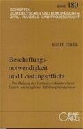 Gsell / Bosch / Gaul |  Beschaffungsnotwendigkeit und Leistungspflicht | Buch |  Sack Fachmedien