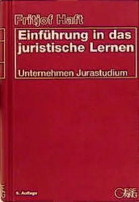 Haft |  Einführung in das juristische Lernen | Buch |  Sack Fachmedien