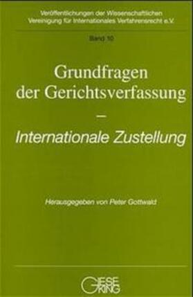 Gottwald / Schiemann / Gummmer | Grundfragen der Gerichtsverfassung. Internationale Zustellung | Buch | 978-3-7694-0560-6 | sack.de