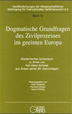 Gottwald / Vieweg / Vollkommee | Dogmatische Grundfragen des Zivilprozesses im geeinten Europa | Buch | 978-3-7694-0591-0 | sack.de