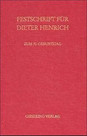 Bar / Battes / Brudermüller |  Festschrift für Prof. Dr. Dieter Henrich zum 70. Geburtstag am 1. Dezember 2000 | Buch |  Sack Fachmedien