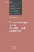 Bouchon |  Konzerneingangsschutz im GmbH- und Aktienrecht | Buch |  Sack Fachmedien
