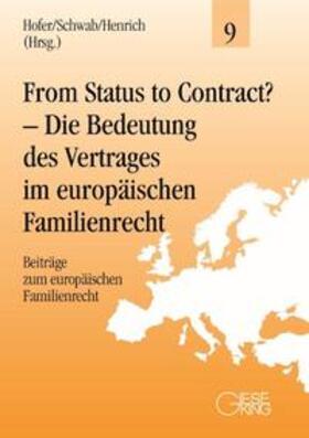 Hofer / Schwab / Henrich | From Status to Contract? | Buch | 978-3-7694-0967-3 | sack.de