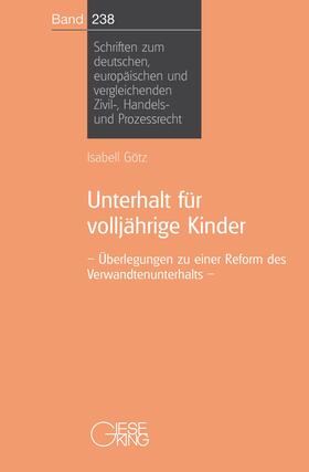 Götz | Unterhalt für volljährige Kinder | Buch | 978-3-7694-1015-0 | sack.de