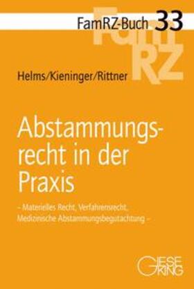 Helms / Kieninger / Rittner | Helms, T: Abstammungsrecht in der Praxis | Buch | 978-3-7694-1065-5 | sack.de