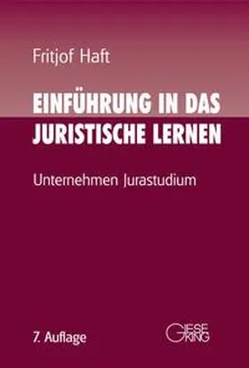 Haft |  Einführung in das juristische Lernen | Buch |  Sack Fachmedien
