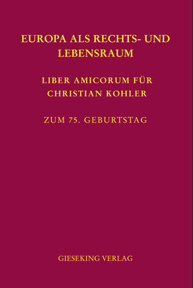 Hess / Jayme / Mansel |  Europa als Rechts- und Lebensraum | Buch |  Sack Fachmedien