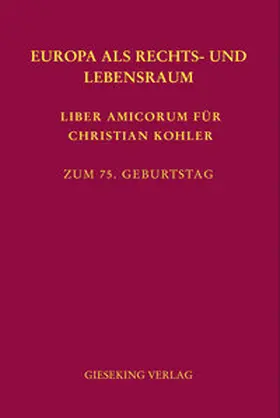 Hess / Jayme / Mansel |  Europa als Rechts- und Lebensraum | Buch |  Sack Fachmedien