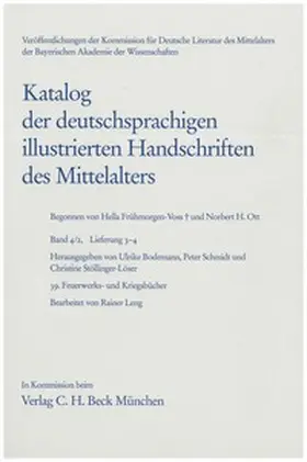 Bodemann / Schmidt / Stöllinger-Löser |  Katalog der deutschsprachigen illustrierten Handschriften des Mittelalters Band 4/2, Lfg. 3-4: 39 | Buch |  Sack Fachmedien