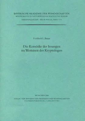Bauer |  Die Komödie der Irrungen im Wettstreit der Kryptologen | Buch |  Sack Fachmedien
