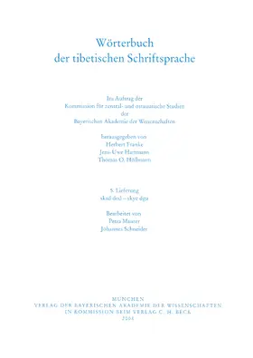 Franke / Hartmann / Höllmann |  Wörterbuch der tibetischen Schriftsprache  5. Lieferung | Buch |  Sack Fachmedien