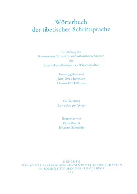 Hartmann / Höllmann |  Wörterbuch der tibetischen Schriftsprache  15. Lieferung | Buch |  Sack Fachmedien