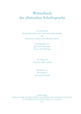 Hartmann / Höllmann |  Wörterbuch der tibetischen Schriftsprache  16. Lieferung | Buch |  Sack Fachmedien