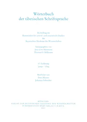 Hartmann / Höllmann |  Wörterbuch der tibetischen Schriftsprache  17. Lieferung | Buch |  Sack Fachmedien