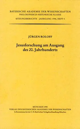  Jesusforschung am Ausgang des 20.Jahrhunderts | Buch |  Sack Fachmedien