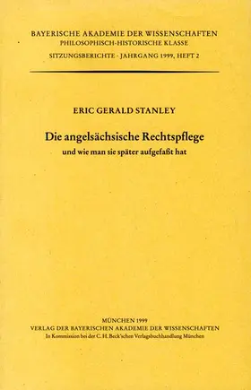 Stanley |  Die angelsächsische Rechtspflege | Buch |  Sack Fachmedien