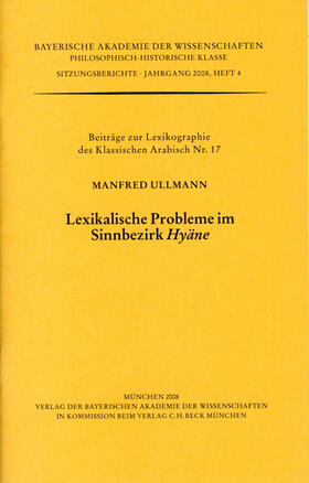 Ullmann |  Lexikalische Probleme in Sinnbezirk Hyäne | Buch |  Sack Fachmedien