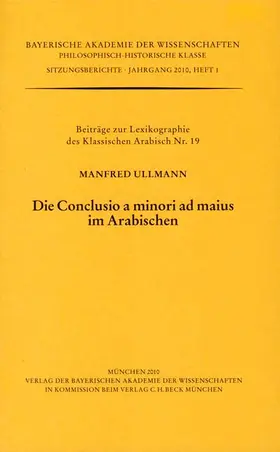 Ullmann |  Die Conclusio a minori ad maius im Arabischen | Buch |  Sack Fachmedien