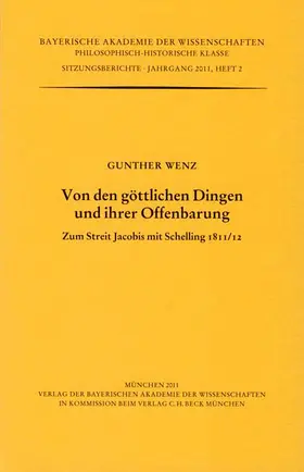 Wenz |  Von den göttlichen Dingen und ihrer Offenbarung | Buch |  Sack Fachmedien
