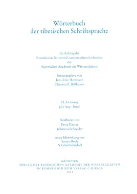 Hartmann / Höllmann |  Wörterbuch der tibetischen Schriftsprache  23. Lieferung | Buch |  Sack Fachmedien