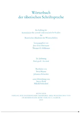 Hartmann / Höllmann |  Wörterbuch der tibetischen Schriftsprache  26. Lieferung | Buch |  Sack Fachmedien