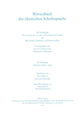 Hartmann / Höllmann |  Wörterbuch der tibetischen Schriftsprache  30. Lieferung | Buch |  Sack Fachmedien