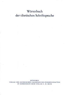 Hartmann / Höllmann |  Wörterbuch der tibetischen Schriftsprache  37. Lieferung | Buch |  Sack Fachmedien