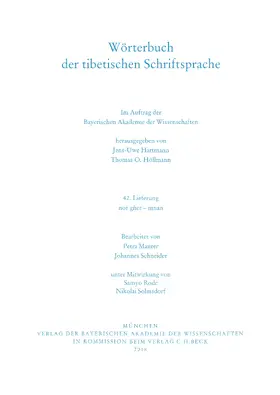 Hartmann / Höllmann |  Wörterbuch der tibetischen Schriftsprache  42. Lieferung | Buch |  Sack Fachmedien