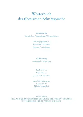 Hartmann / Höllmann |  Wörterbuch der tibetischen Schriftsprache  43. Lieferung | Buch |  Sack Fachmedien