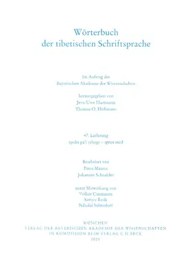 Hartmann / Höllmann |  Wörterbuch der tibetischen Schriftsprache  47. Lieferung | Buch |  Sack Fachmedien