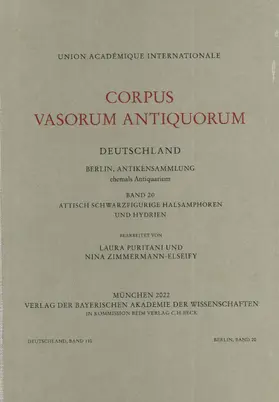 Puritani / Zimmermann-Elseify |  Corpus Vasorum Antiquorum Deutschland Bd. 110:  Berlin Band 20 | Buch |  Sack Fachmedien