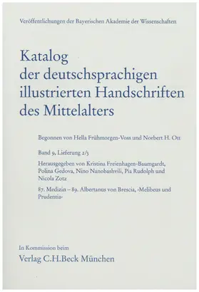 Freienhagen-Baumgardt / Gedova / Nanobashvili |  Katalog der deutschsprachigen illustrierten Handschriften des Mittelalters  Band 9, Lfg. 2/3 | Buch |  Sack Fachmedien