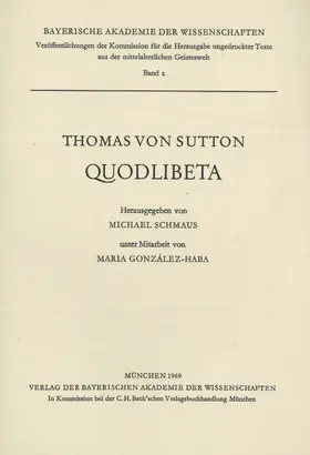 Sutton / Schmaus |  Quodlibeta | Buch |  Sack Fachmedien