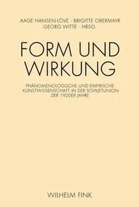 Obermayr / Witte / Hansen-Löve |  Form und Wirkung | Buch |  Sack Fachmedien