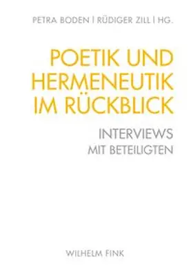 Boden / Zill |  Poetik und Hermeneutik im Rückblick | Buch |  Sack Fachmedien