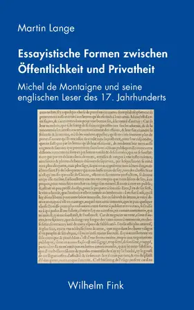 Lange |  Essayistische Formen zwischen Öffentlichkeit und Privatheit | Buch |  Sack Fachmedien
