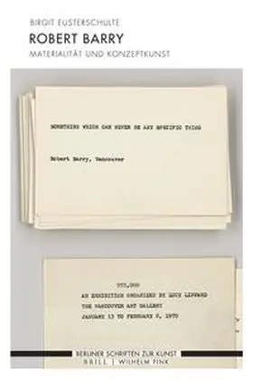 Eusterschulte |  Robert Barry | Buch |  Sack Fachmedien