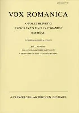 Liver / Wunderli |  Vox Romanica 59 (2000) | Buch |  Sack Fachmedien