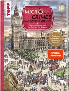 Keck |  Micro Crimes. Das Krimi-Suchbuch. Sherlock Holmes und der Tod aus der Themse. Finde die Verbrecher im Gewimmel von London 1920 | Buch |  Sack Fachmedien